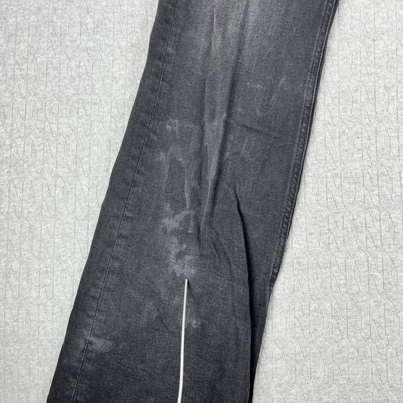New Bootcut ZARA High Rise Flare Black Jeans Women 6/28X33 1/2 Distressed - Picture 10 of 16